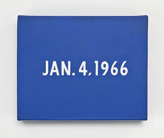 Jan. 4, 1966 1966, the first of the ‘date paintings’ by Kawara