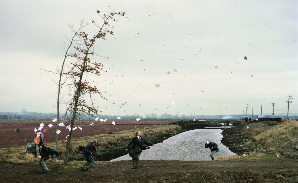 Jeff Wall (Canadian, born 1946) A Sudden Gust of Wind (after Hokusai), 1993 Silver dye bleach transparency in light box 90 3/16 x 148 7/16" (229 x 377 cm) Tate. Purchased with the assistance of the Patrons of New Art through the Tate Gallery Foundation and from the National Art Collections Fund � 2006 Jeff Wall